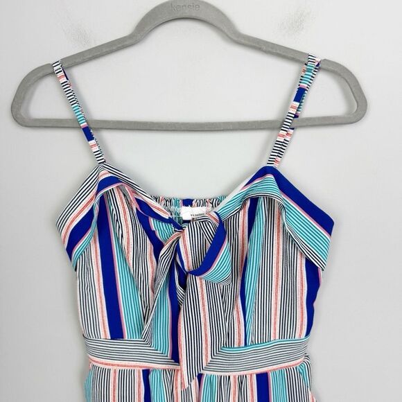 JUNE & HUDSON | Striped Tie Front Multicolor Midi Dress Women’s Size Small - Picture 3 of 10